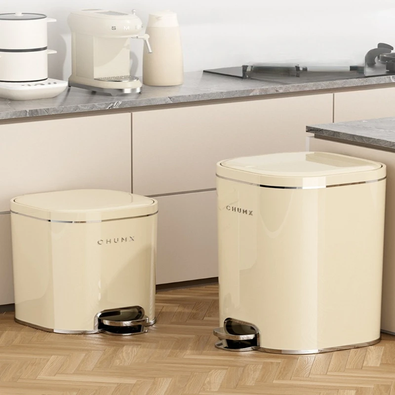 

Large-sized High-capacity Waste Bin High-end Feel Featuring A Double-opening Lid Waste Bin Living Room Bedroom Home Basurero JTW
