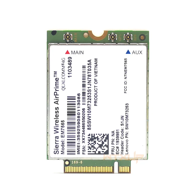 Imagem -03 - Sierra sem Fio Em7565 Lte-avançado Pro Módulo Cat12 Conectividade Global com 3g Fallback para Thinkpad Carbono x1 6th Portátil