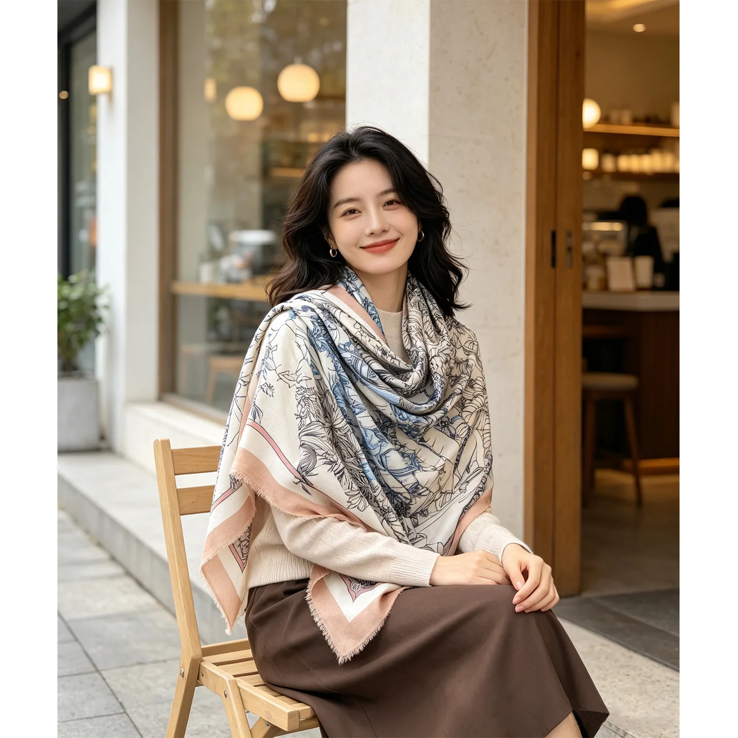 Pure Cashmere Long Shawls Luxury Designers Scarf Women Large Pashmina Winter Clothing Hair Accessories 200CM 100CM