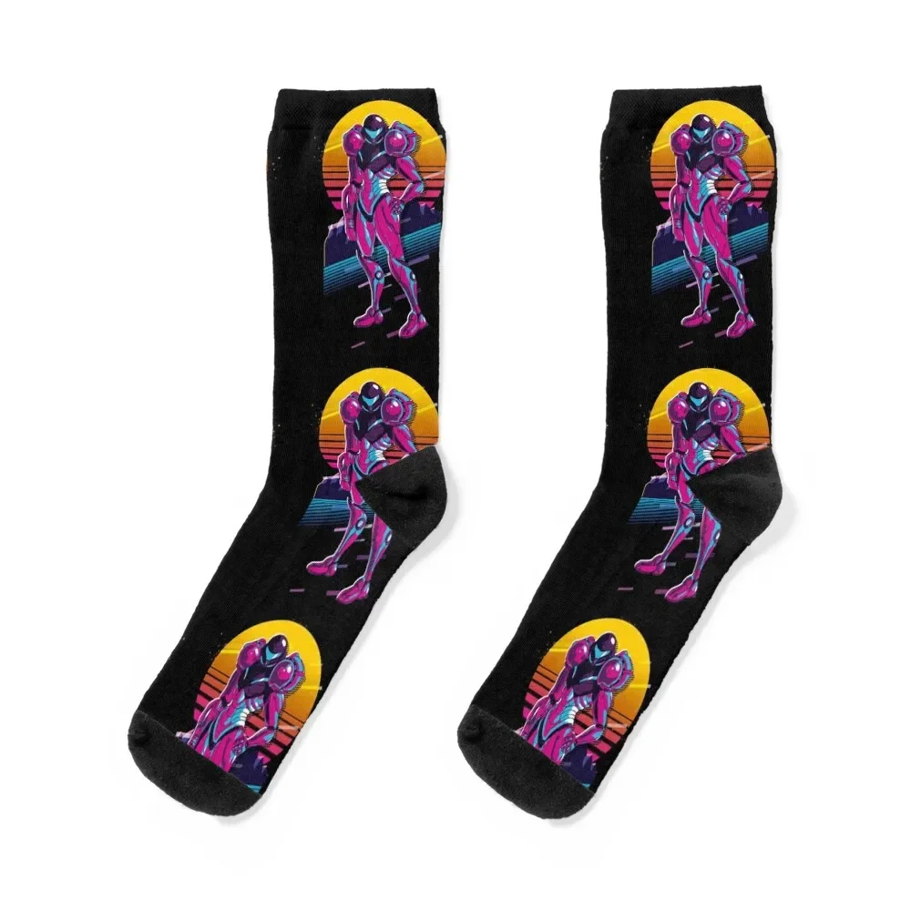 Samus - Metroid *80s retro* Socks Christmas funny gift essential Boy Child Socks Women's