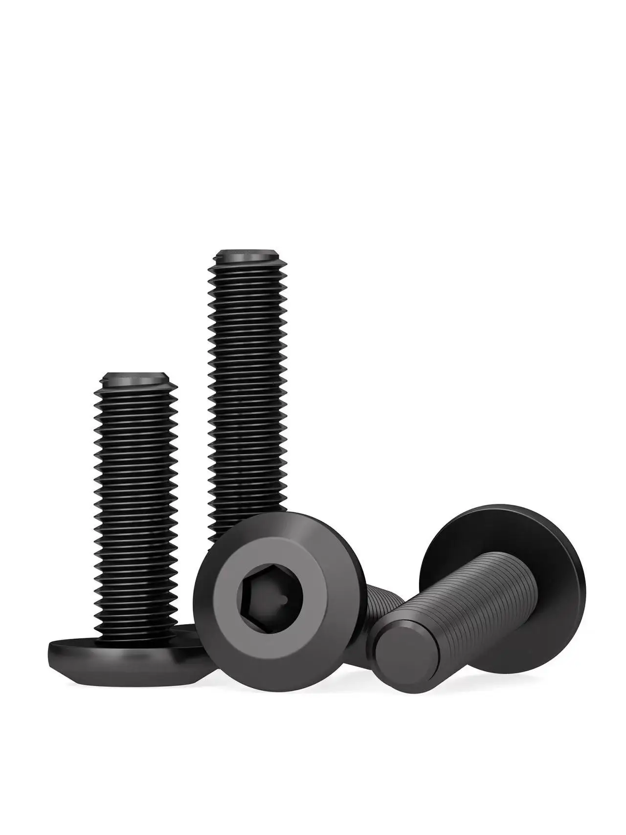 304 Stainless Steel Black Hypotenuse Large Flat Chamfered Hex Hexagon Socket Furniture Screws