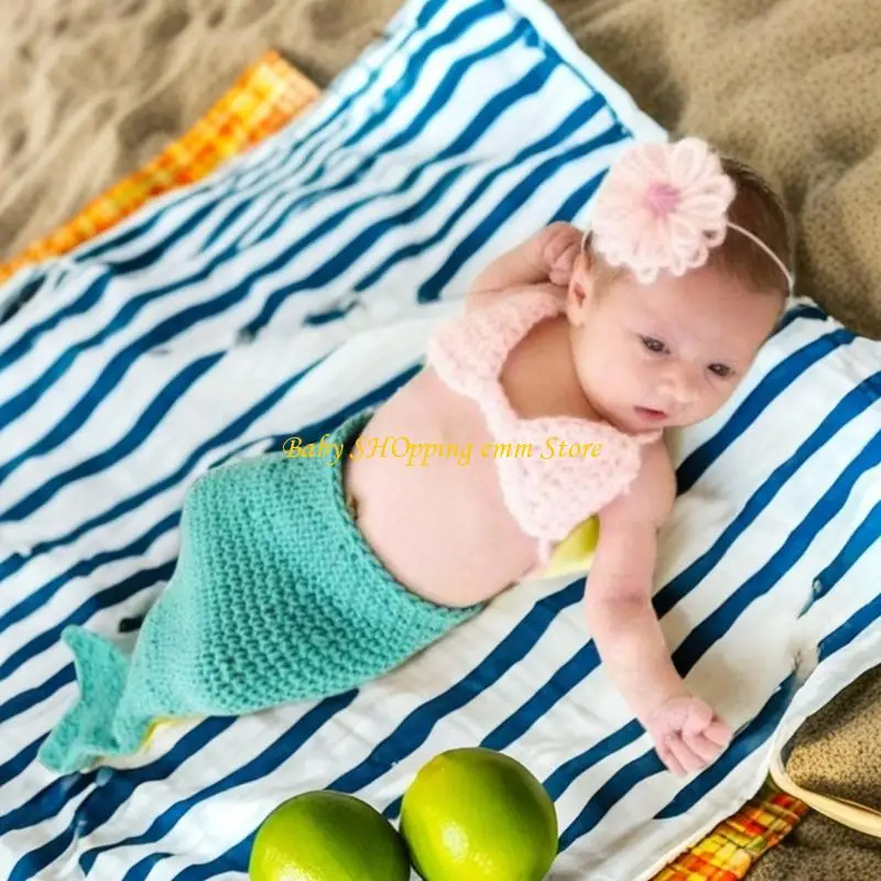 ชุดแต่งกายชุดรูปเด็กทารกแรกเกิด 23GD ชุดถักนิตติ้ง 1-6 เดือนการถ่ายภาพทารก