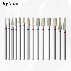 HYTOOS Tapered Cuticle Clean Nail Drill Bits Russian Diamond Nail Bit Professional Safety Dead Skin Cleaner Nails Accessories