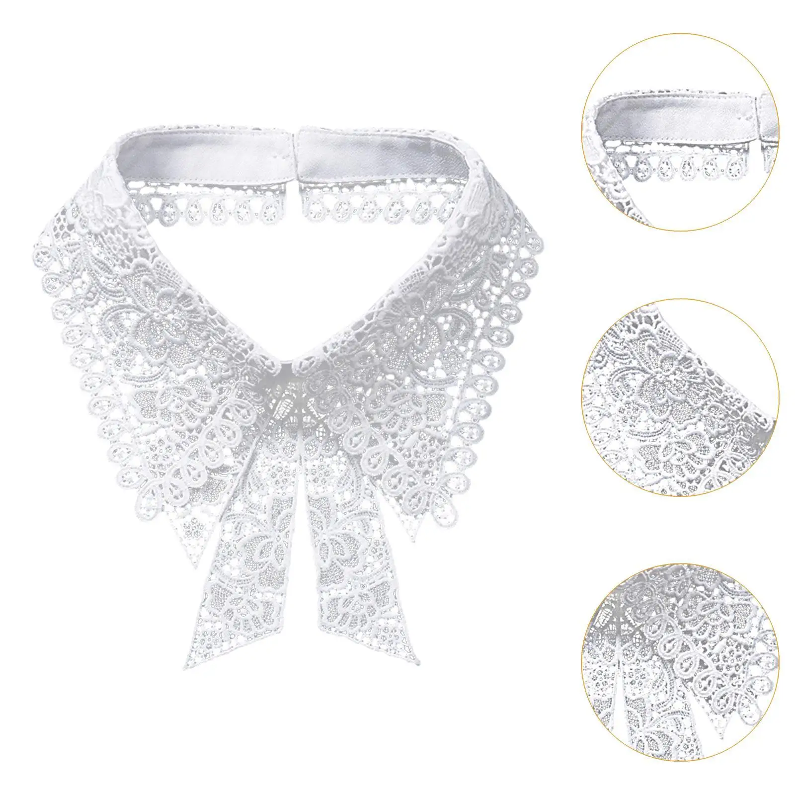 Кружевной воротник для женщин, стильный искусственный аксессуар для блузки и платья