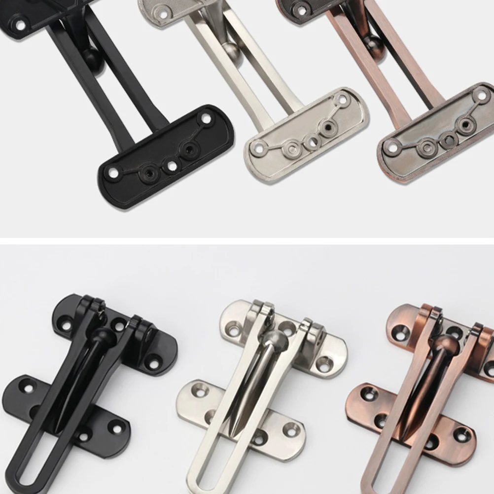 

1pc Zinc Alloy Anti-Theft Door Lock Buckle Durable Suitable Home Hotel Restaurant Safety Chain Latch Security Hardware