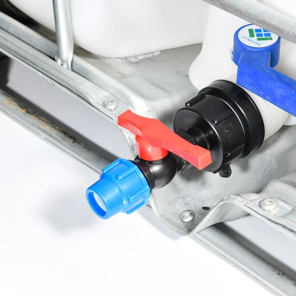 

264Gal IBC Tote Tank Адаптер S60x6 до 25 мм 32 мм Разъем для шланга Быстроразъемный клапан для сбора дождевой воды Орошение сада