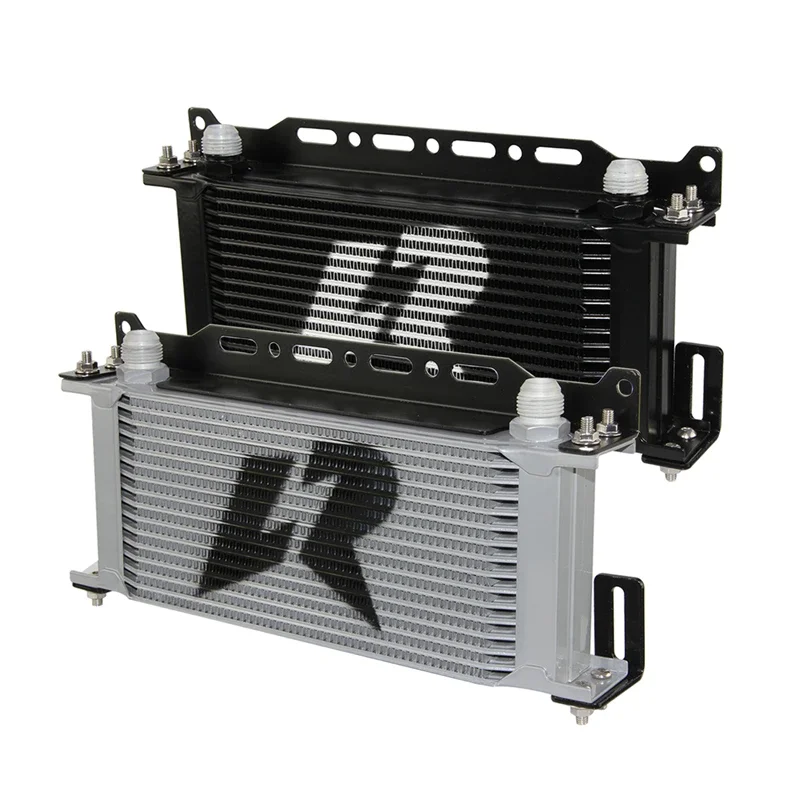 LR Oil Cooler+Mounting Bracket 16 Row 248MM Universal Engine Transmission Mocla Style -10AN Aluminum Black/Silver