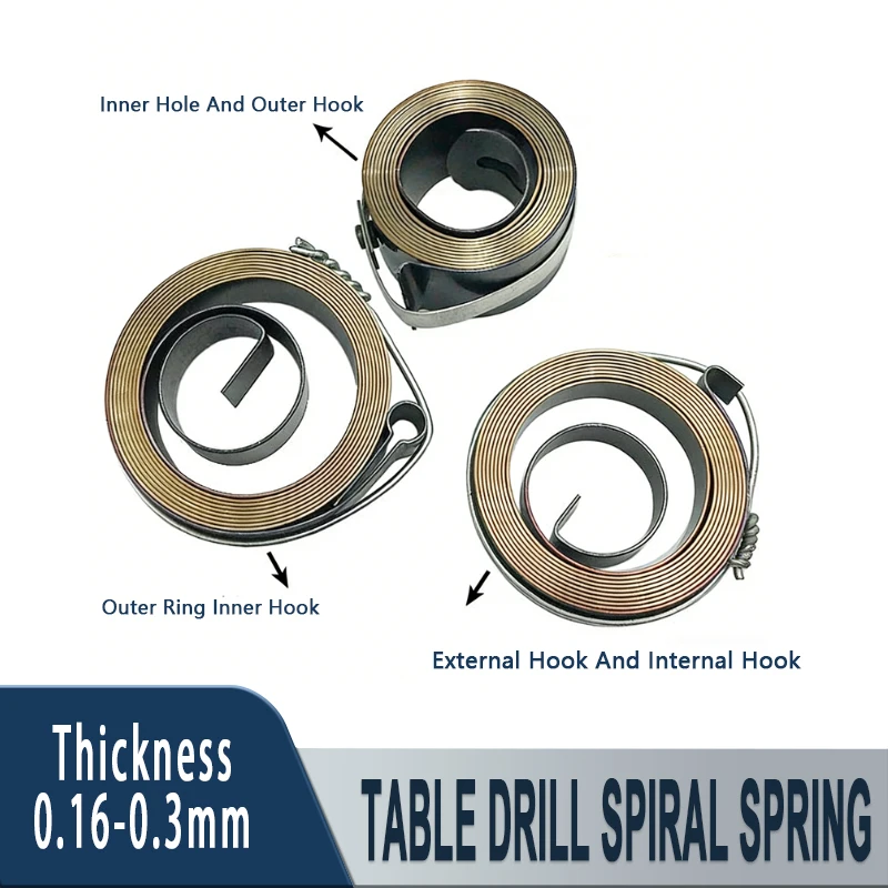 1Pcs 0.16mm-0.3mm Thickness 250mm-4600mm Length Spiral Flat Wire Coil Torsion Spring Constant Force Extension Springs