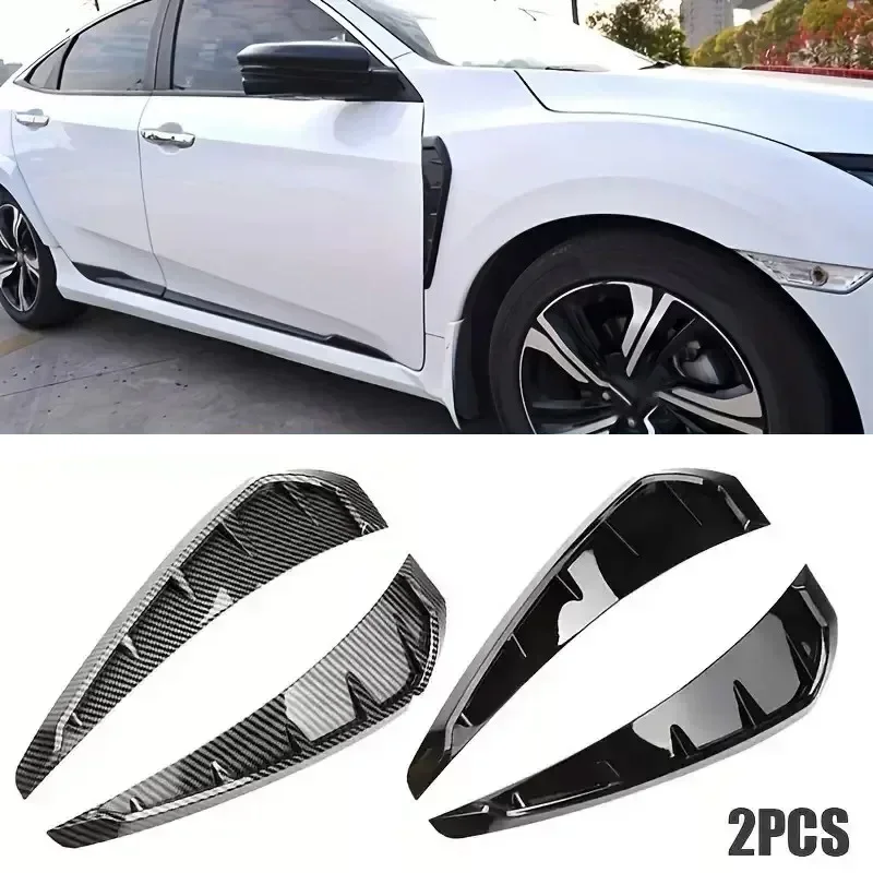 Car modification shark gill side fake air outlet simulation car decal body decoration decal blade fender universal type