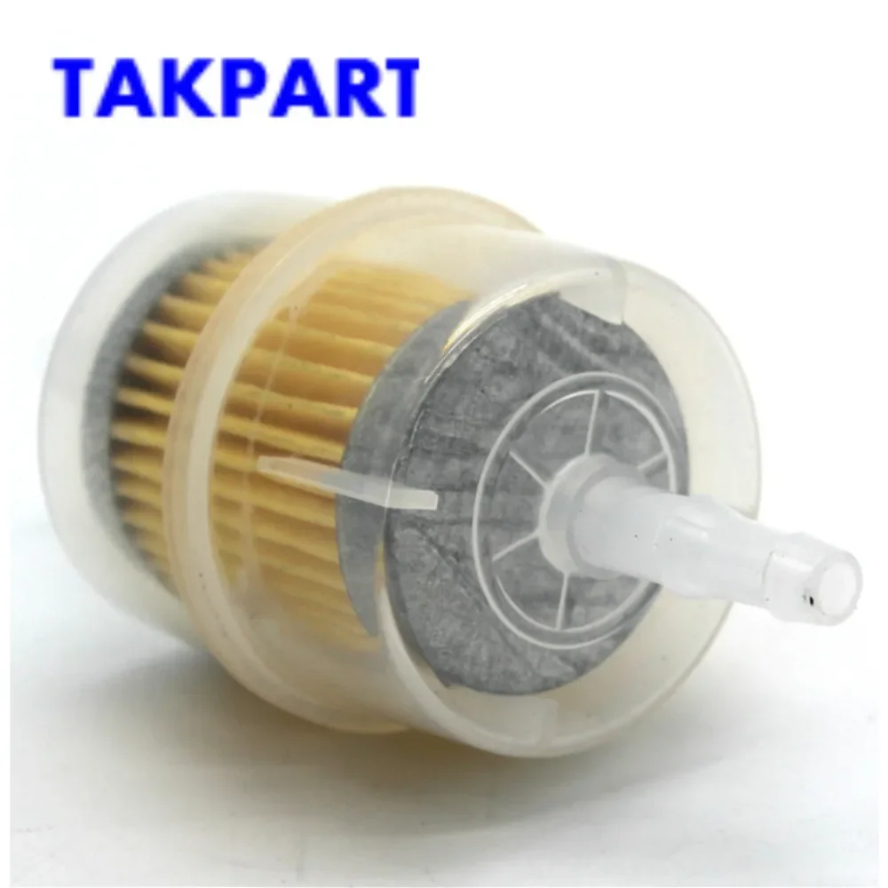 TAKPART-Filtre à carburant universel en ligne doré, grande pièce de voiture adaptée aux tuyaux de 6mm 8mm, 20 pièces