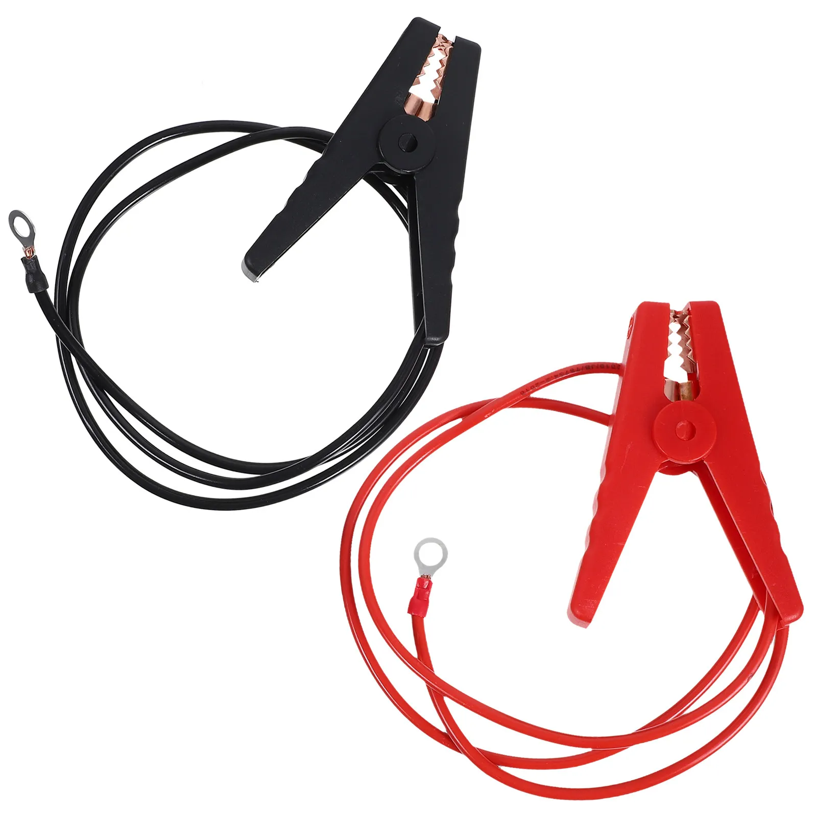 2Pcs Solar Fence Crocodile Clamps Jumper Cable Clamps Copper Rubber Emergency Starter Clamp Car Battery Clip Portable Clamp