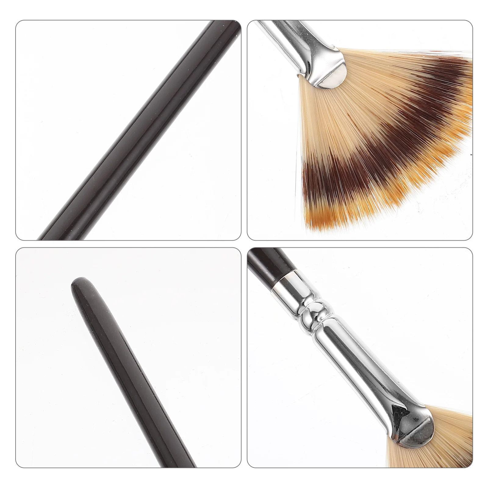 3 قطعة مقبض خشبي مجموعة للزيت الاكريليك اللوحة شعيرات النايلون الأسود الفنان شقة فرش كاتب حزمة 4Th 8Th 12Th