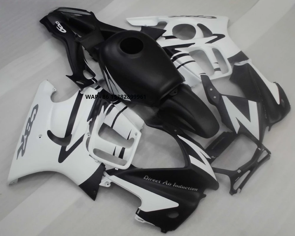 

Комплект матового черно-белого обвеса для мотоцикла CBR600 F3 1997-1998 годов, неоригинальный комплект кузовных деталей CBR 600 F3 97-98