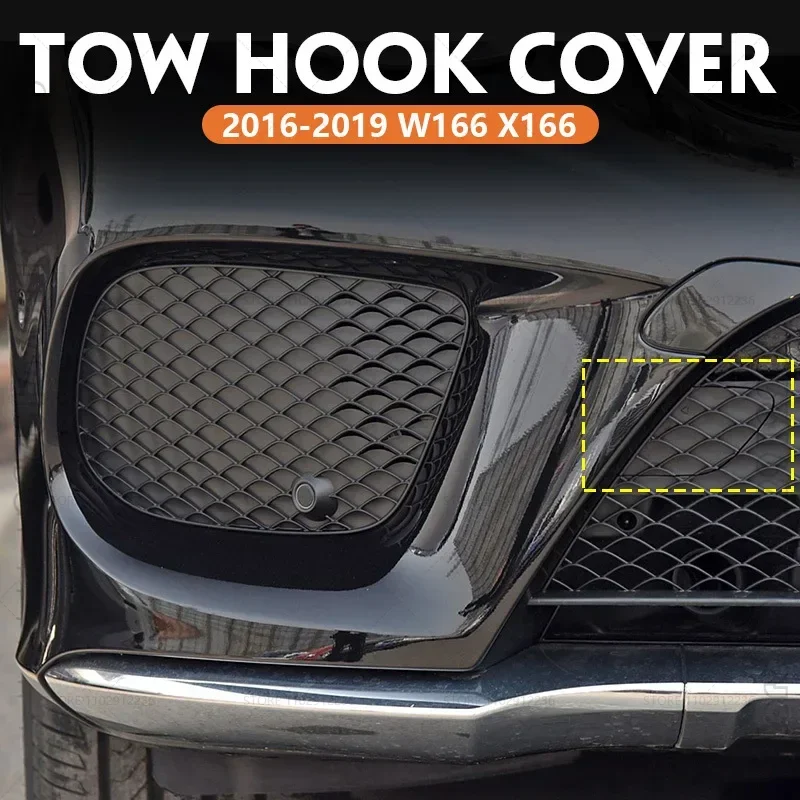 

for 2016-2019 W166 X166 Mercedes Benz GLE GLS Class Front Bumper Tow Eye Hook Cover Cap Unpainted 2928855722