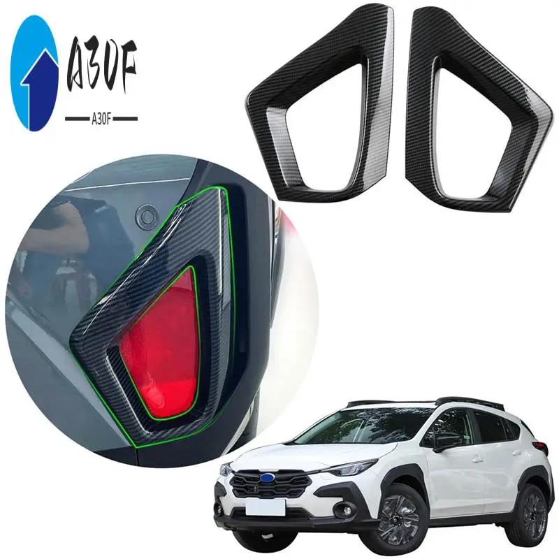 

A30F-For Subaru Crosstrek 2023 2024 Car Rear Fog Lamp Light Cover Trim Spare Parts Accessories ABS Carbon Fiber