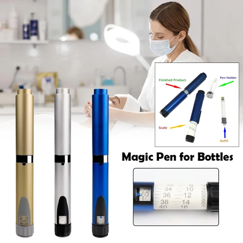 Sterile Empty Cassette Bottle Cartridges Pen djustable Scale Precision Dosing Skin Hydration Anti Aging Beauty Tool