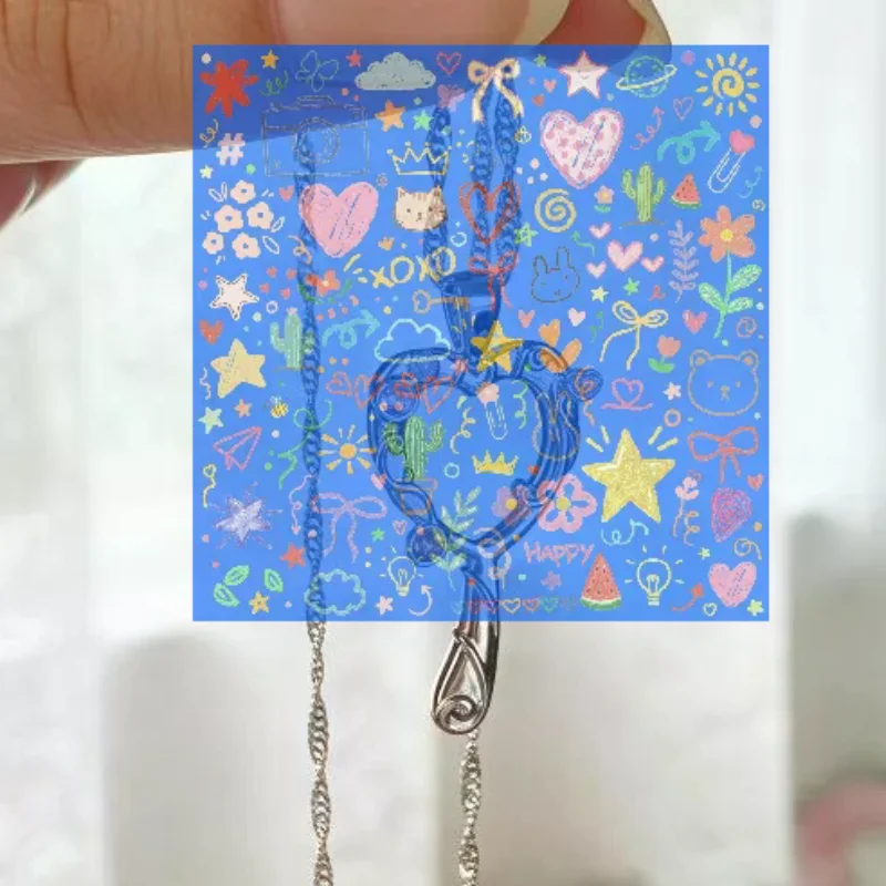 Unique Mirrored Pendant Necklace Heart Mirrored Charm Clavicle Chain For Women
