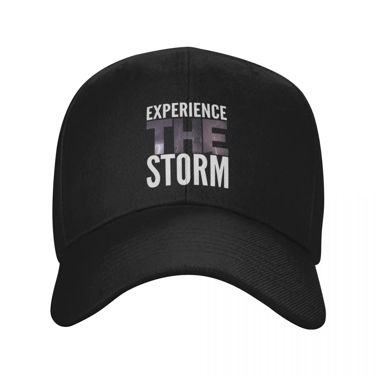 

Experience The Storm White Text Baseball Cap Brand Man cap Beach Bag Military Tactical Cap Custom Caps Women Men's