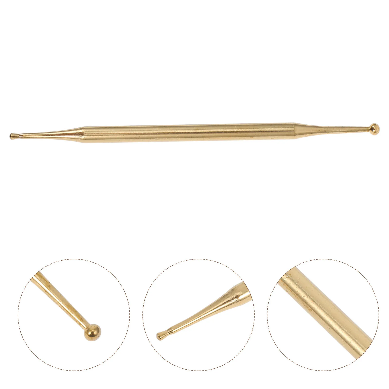 

Portable Dual Head Ear Massage Pen Copper Acupressure Probe for Precise Pressure Points Relaxation Anytime Anywhere