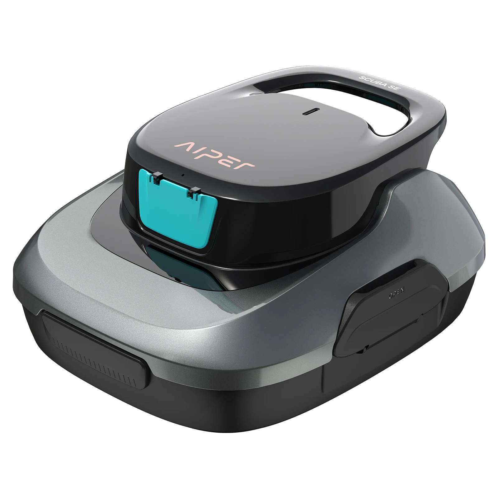 Generalüberholter IPER Pool-Roboter, kabelloser Pool-Staubsauger, 90 Minuten Laufzeit, automatische Reinigung mit Selbstparkfunktion, kompakter und leichter Poolreiniger, ideal für Aufstellpools.