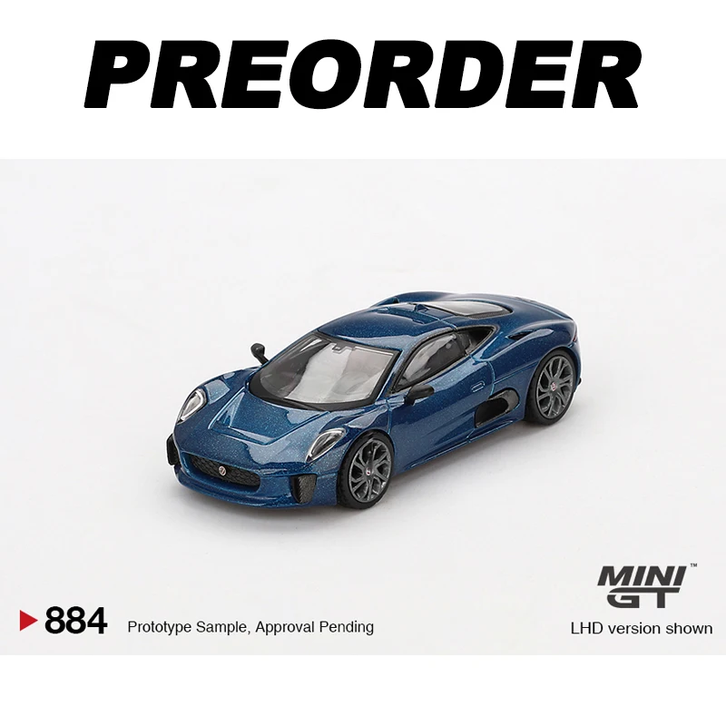 MINIGT 1:64 C-X75 Blue MGT alloy car model 884