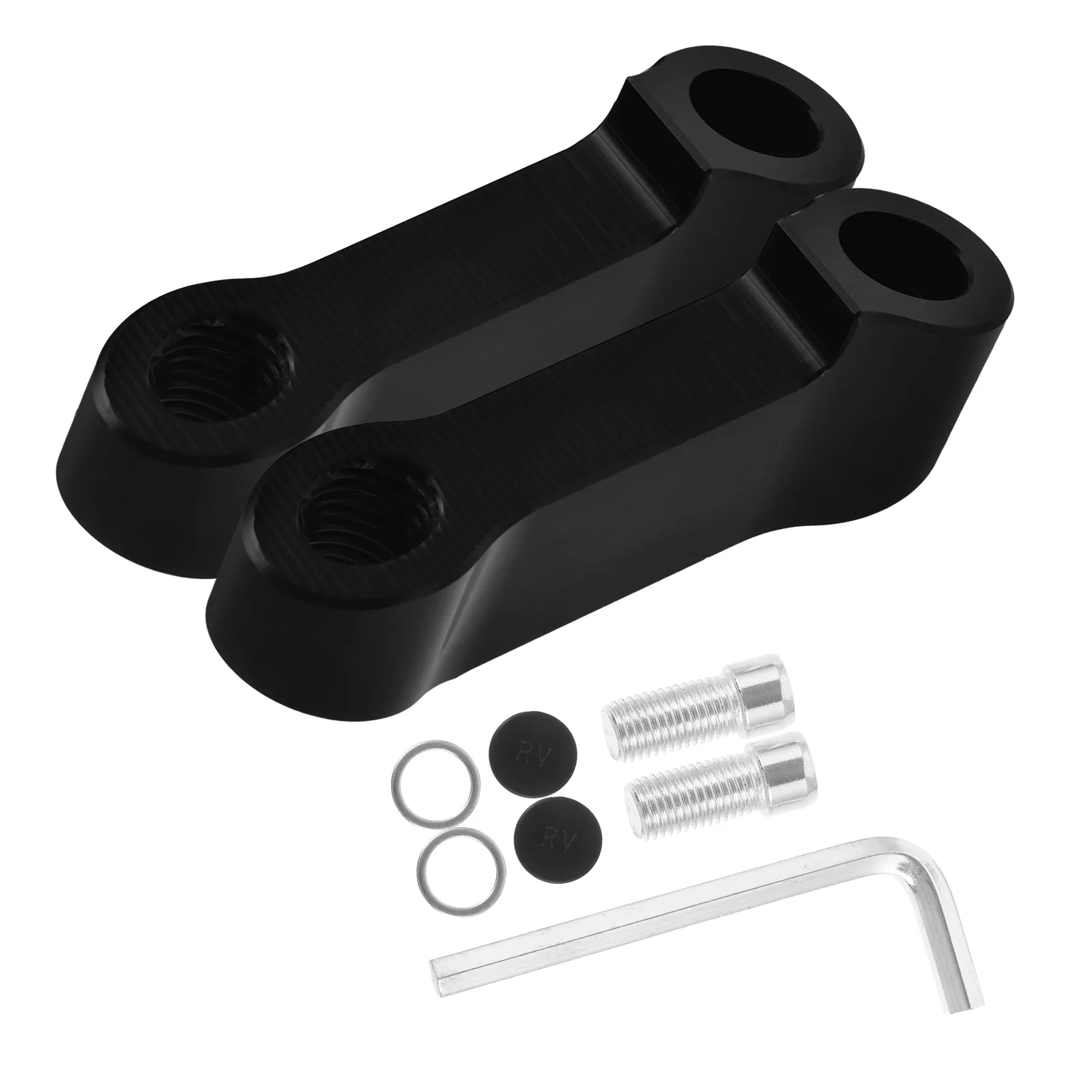 

1 set Rearview Mirror Extension Bracket Motorcycle Accessory Black Aluminum Riser Mount Extenders For Visibility Safety