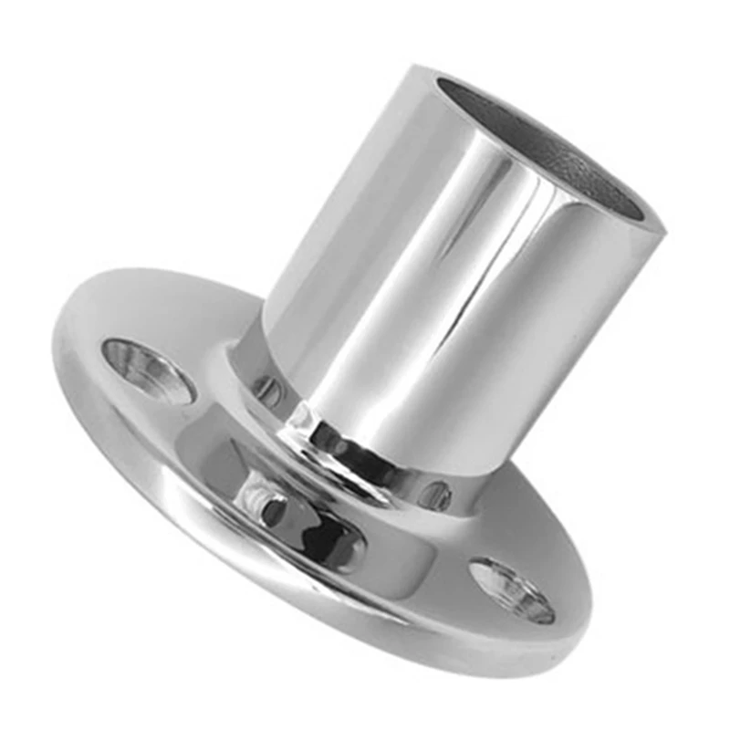 316 Stainless Steel 90 Degree Marine Handrail Fittings Round Post Rowing Tube Mount For 32 Diameter Tube Durable Easy Install