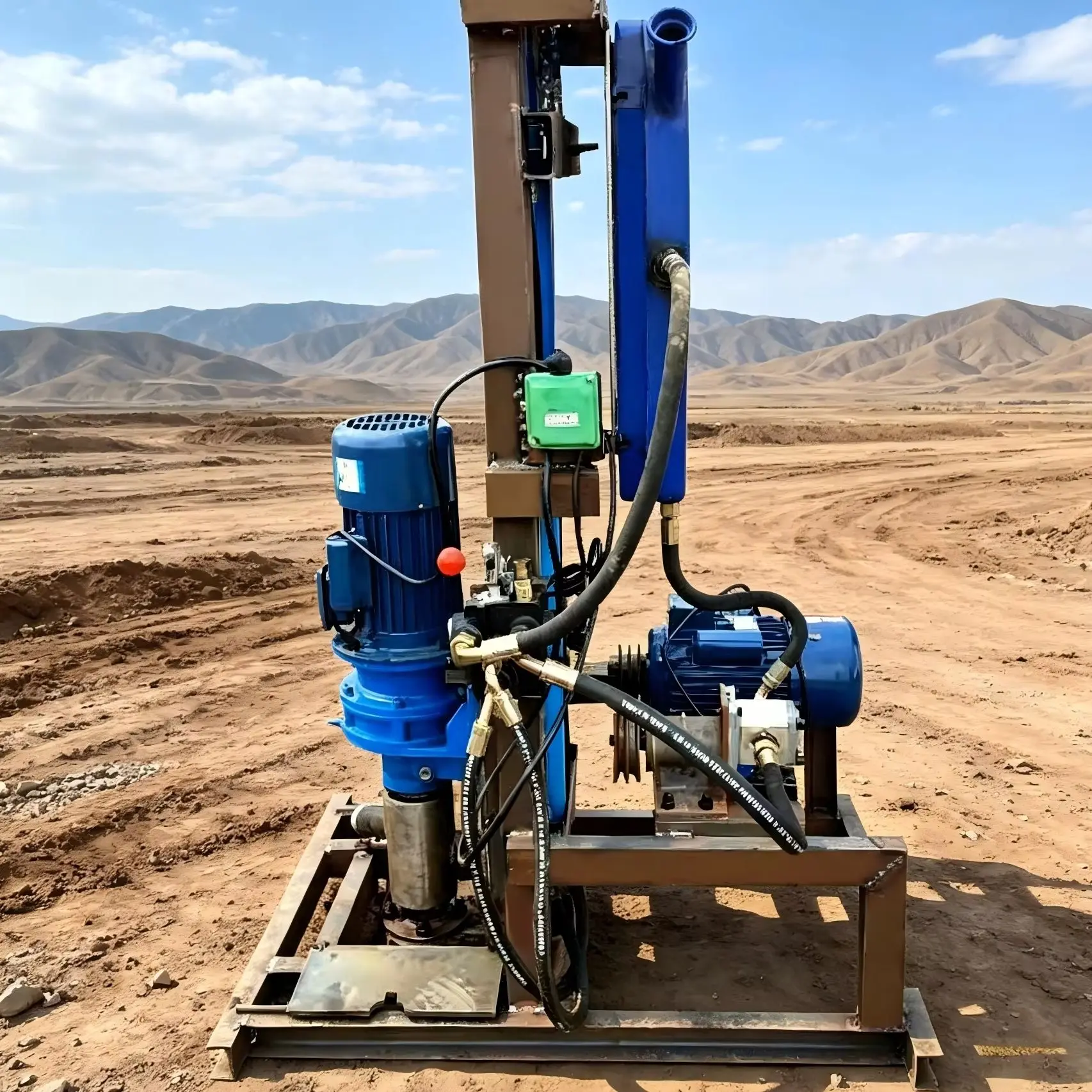 Customized Water Well Drilling Equipment 100m Hydraulic System Durable Structure Mobile Type