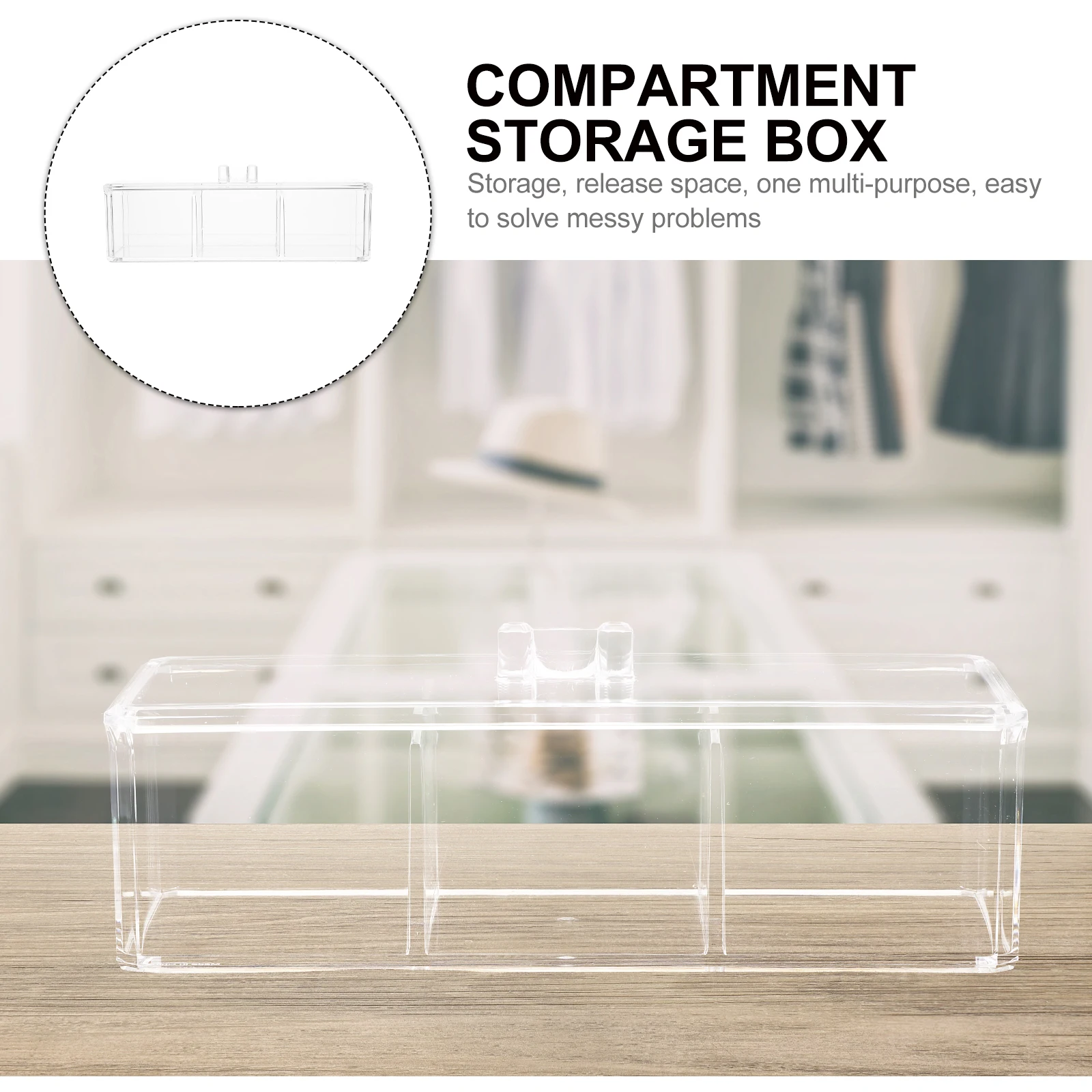 

Household Jewelry Box Acrylic Makeup Organizer Simple Design Birthday Christmas Gift Visual Enjoyment Convenience