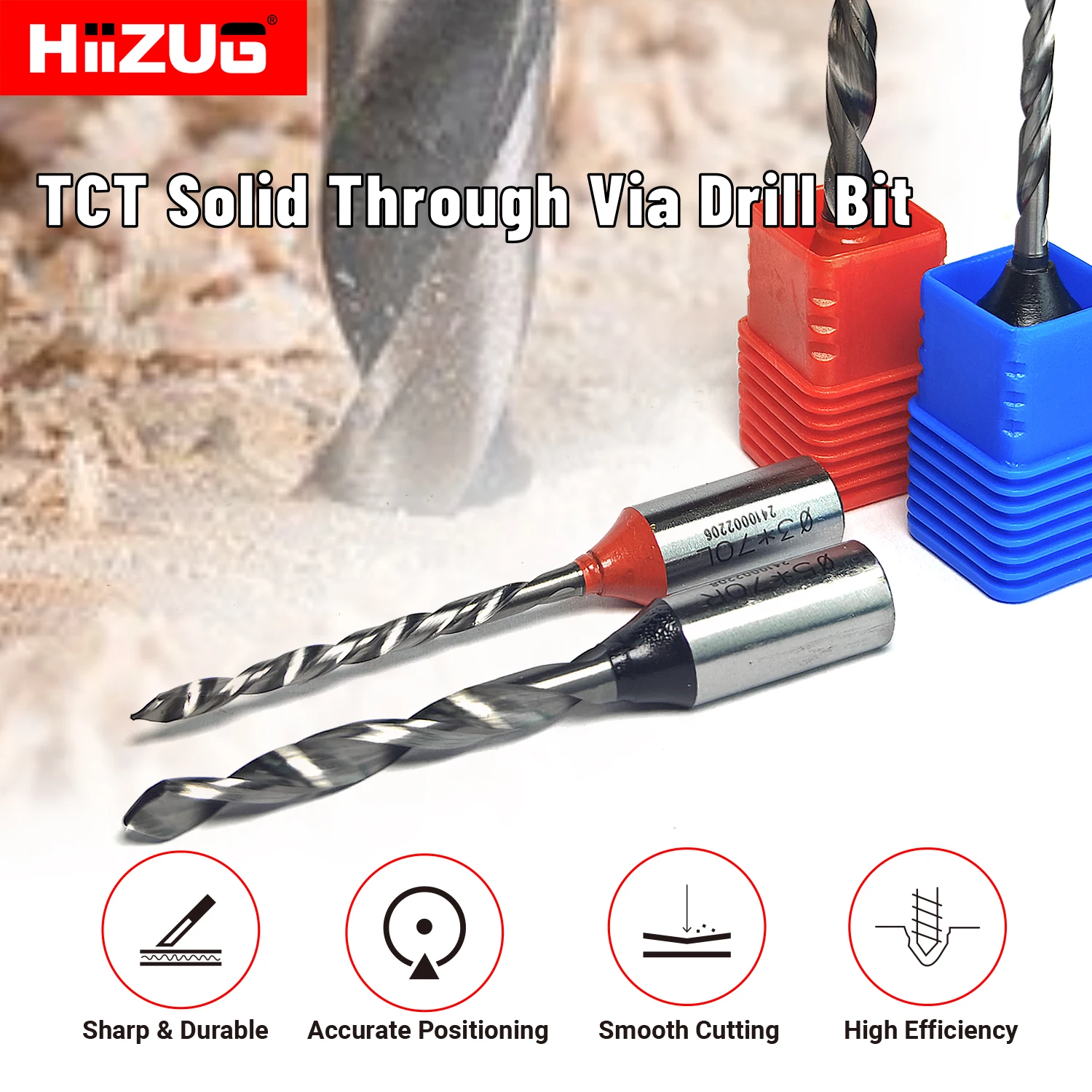 5x70mm TCT Solid Through Via Drill Bits L /R Rotation Tool with 10mm Shank for Woodworking Drilling Wood Hole Drill Bits