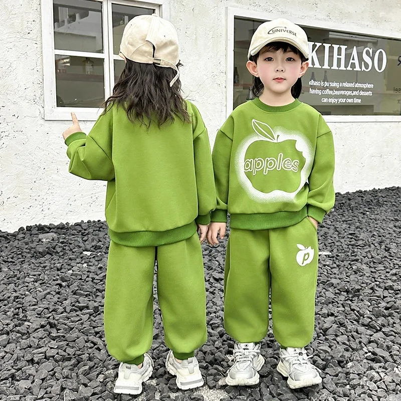 Spring Autumn Outfit Boy Girl Clothes Sets Boy Long Sleeve Sweatshirt + Pants 2pcs Suit Casual Children's Sports Set 2-10Years