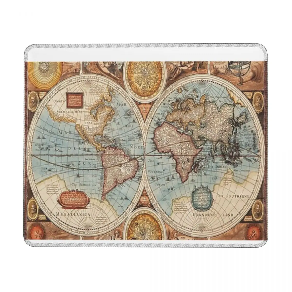 

Gaming Accessories Mouse Pad Vintage World Map Mousepad Mat Computer Gamer Desk Mat