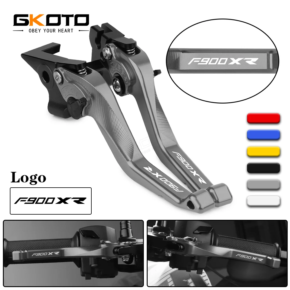 For BMW F900XR F900 XR 2020 2021 2022 Motorcycle Accessories CNC Ajustable Short Brake Clutch Levers With F900XR Logo