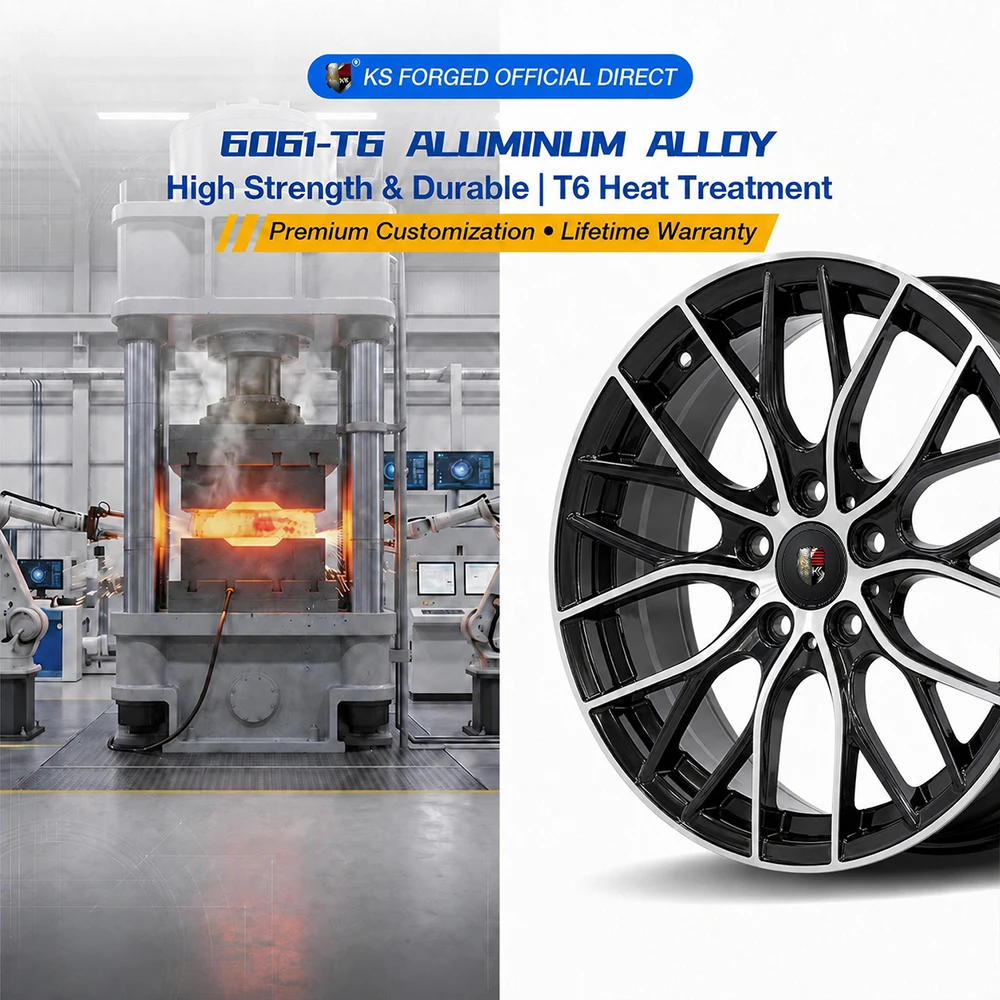 Gloss Black Polished Y Split Spoke Forged Wheel Rims Universal Passenger Vehicle Refit WheelsB8,B9,C7,C8,Q5 FYF20,F30,F35,G20,G3