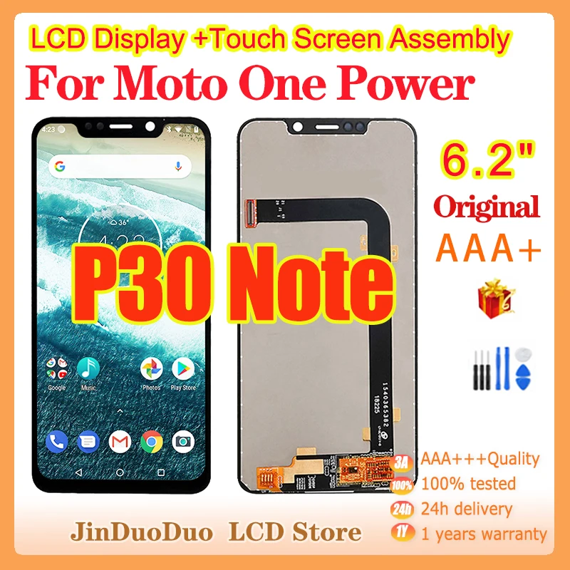 High Quality For Motorola Moto One Power XT1942 XT1942-1 XT1942-2 LCD Display Touch Screen Assembly For Moto P30 Note Repair