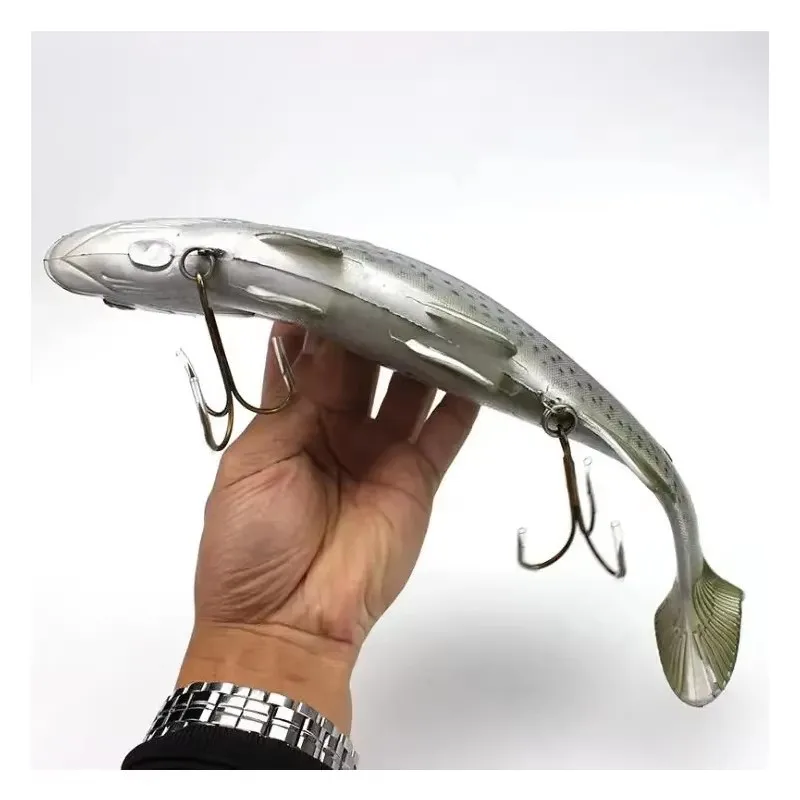 WEIHE 20 cm 30 cm Forelle Blei Kopf PVC Angeln Lockt Schwimmen T Schwanz Silikon Blei Weiche Köder Künstliche Köder swimbait Wobbler – Detail 3