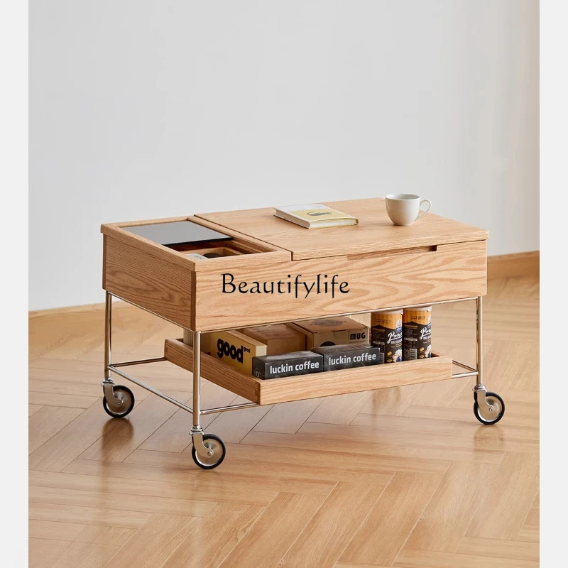 

Furniture Solid wood lifting coffee table Household living room Movable small apartment Japanese multi-functional bedroom