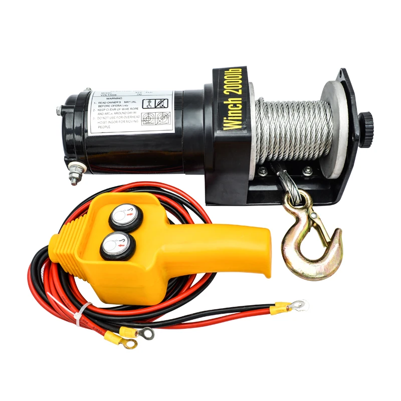 Promotion Price Professional Manufacturer 12v Winches Portable Capstan Electric Winch 2000 Lbs