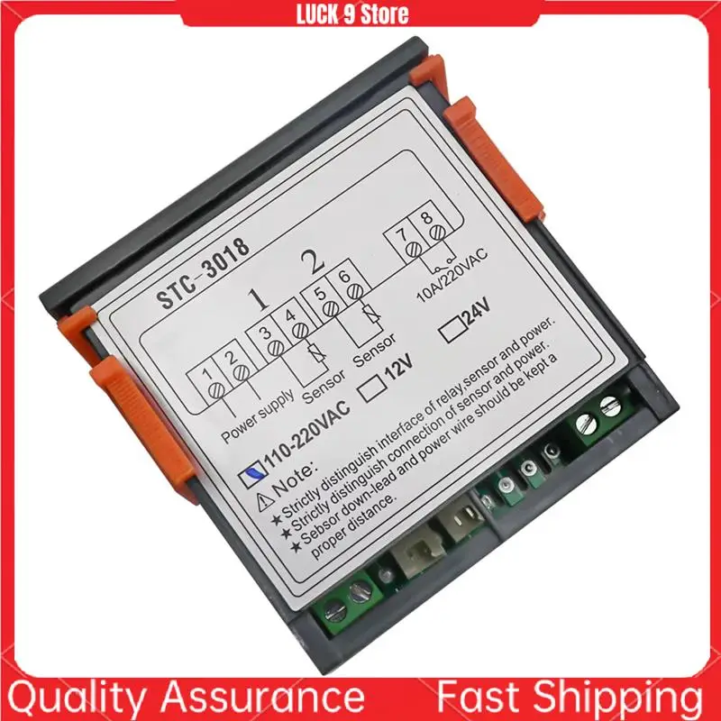 STC-3018 Dual Digital Temperature Controller Two Relay Output Thermoregulator Thermostat With Heater Cooler-AB52