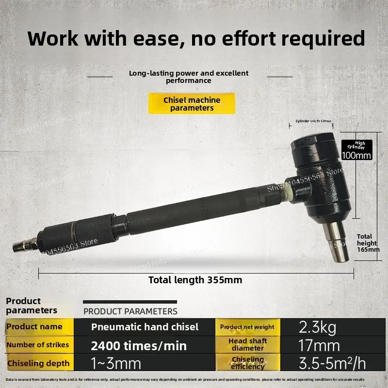 Pneumatic Concrete Scabbler, Essential Tool for Floor Bridge Slab Roughening, Stone-Specialized Impact Hammer
