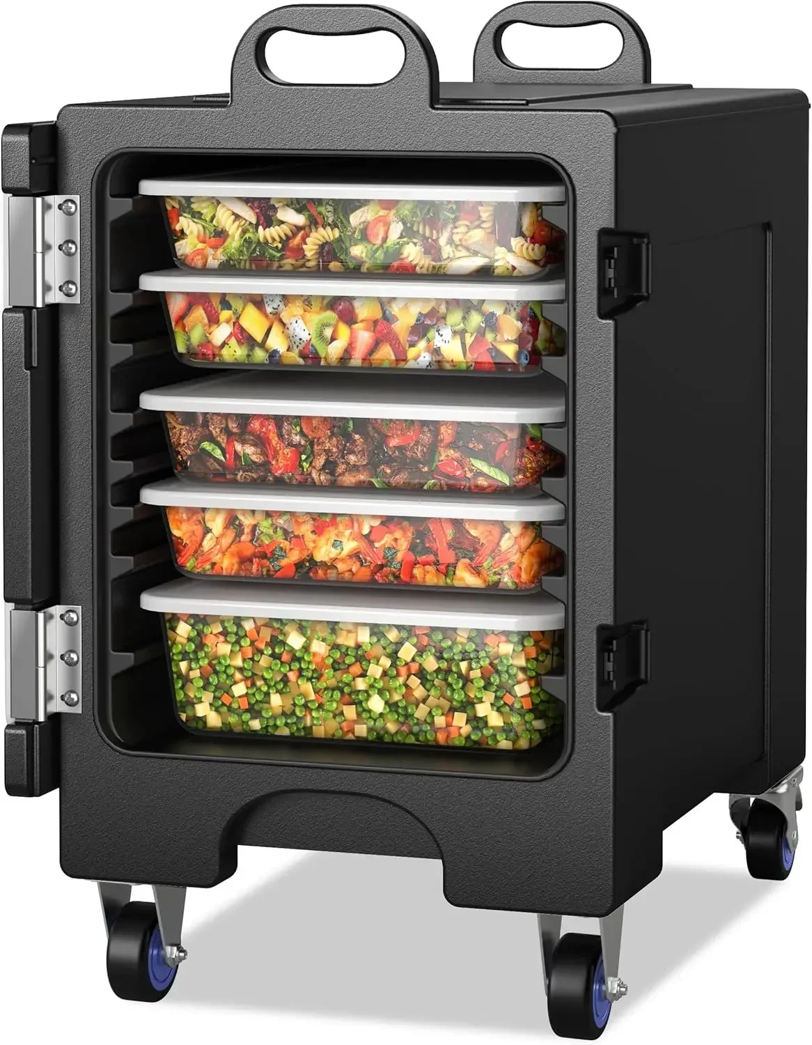 

ARLIME Hot Box Food Warmer 81 QT, Front-Loading Insulated Food Pan Carrier for 5 Full-Size Pans, Food-Grade LLDPE Material