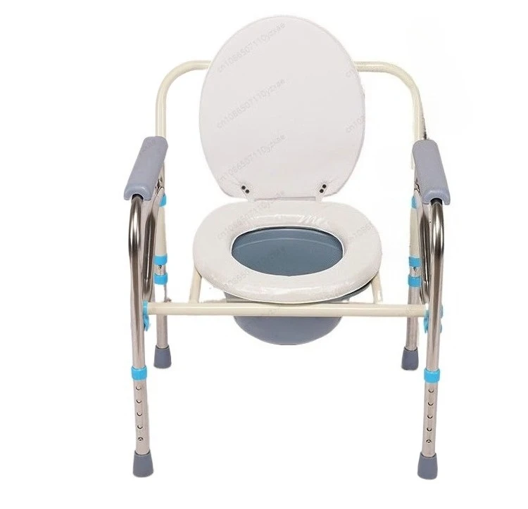 Elderly Bedside Commode Chair Height Adjustable Portable Shower Toilet Seat