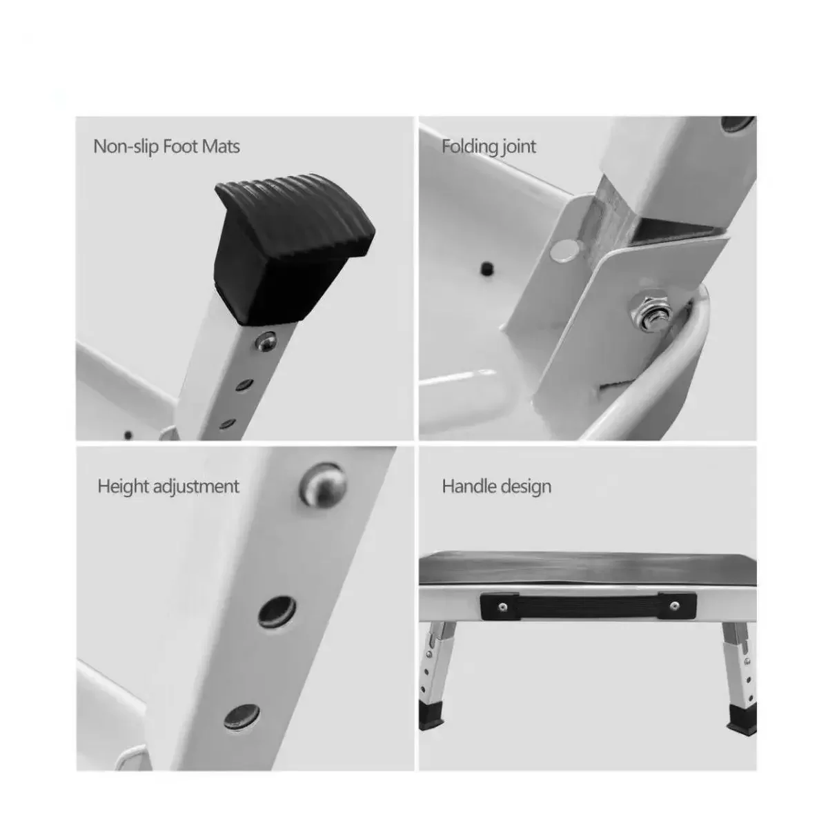 3-Level Adjustable Folding Step Stool Portable Lightweight Multi-Purpose Step Home Kitchen RV Travel SUV Access Outdoor Use