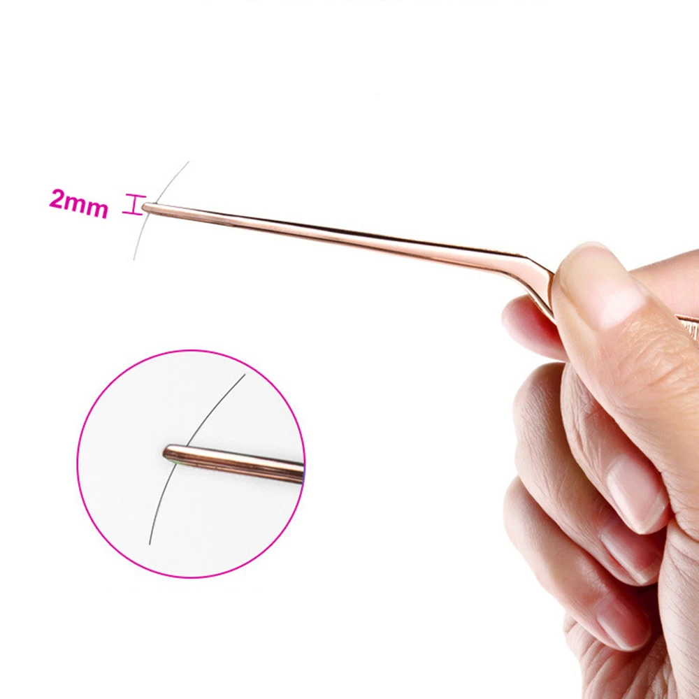 1Pcs Stainless Steel Medical Tweezers Professional Ear Cleaner Care Ear-Pick Tool Top Quality Bending Tools Cleaning Earwax Pick