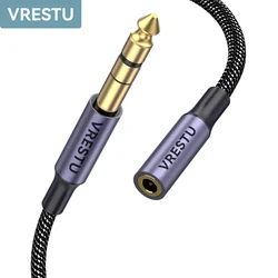 6.35mm Male to 3.5mm Female Headphone Connector Amplifier Stereo Audio Adapter Cable for Microphone Speakers Guitar Jack 6.5 TRS