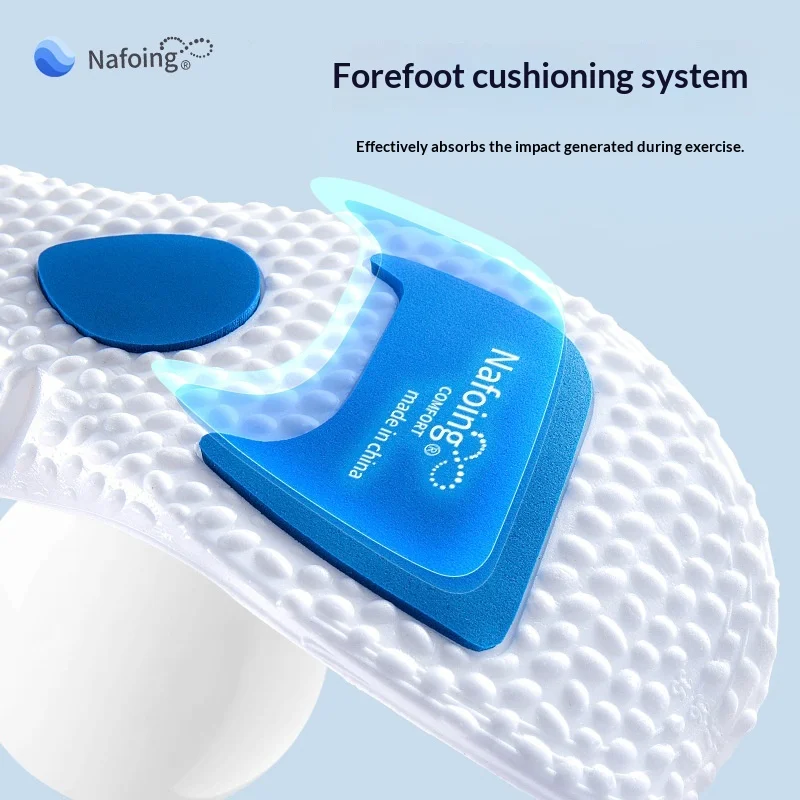 Popcorn Air Cushion Sports Insoles High Resilience Soft Sole Cushioning Sweat‑Wicking Breathable Comfort Shoe Pads for Men