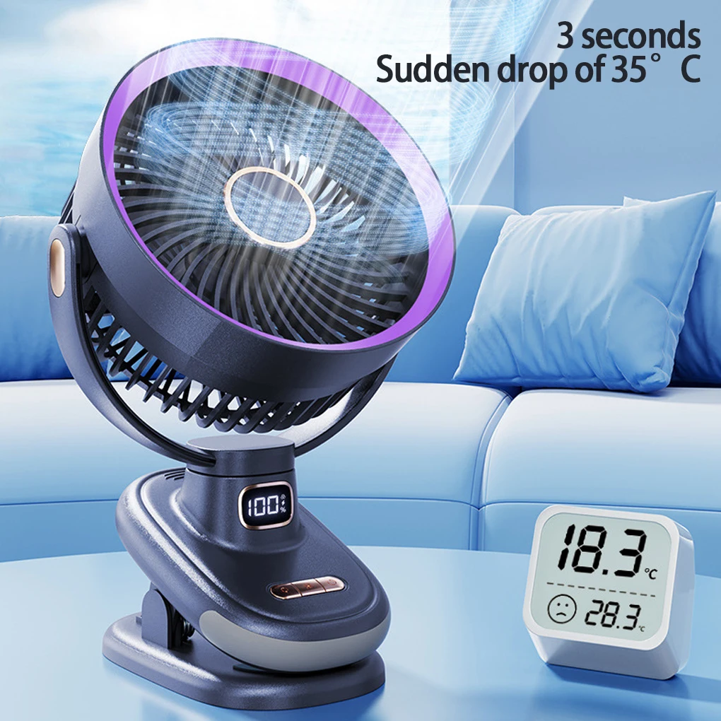 

Night Light Illumination Fan Indoor Comfort At All Times Blown Wind Is Softer And Quieter ABS Clip type+1