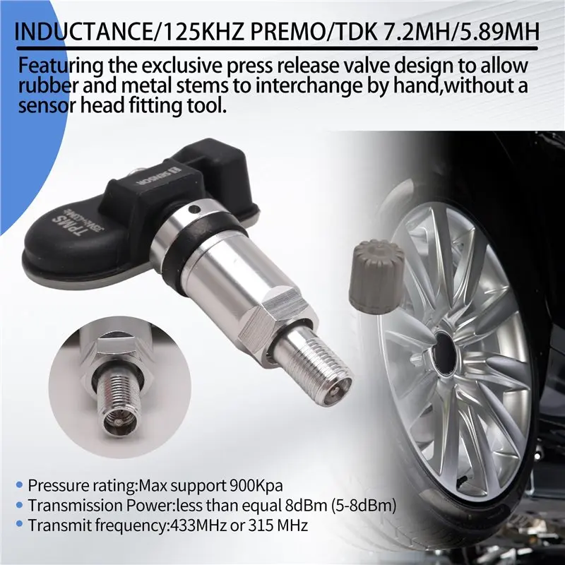 A58X-10Pcs TPMS Tire Pressure Sensor Programmable For Autel Tool TS408 TS508 ITS600 315MHZ+433Mhz 2 In 1 MX Sensor Monitor