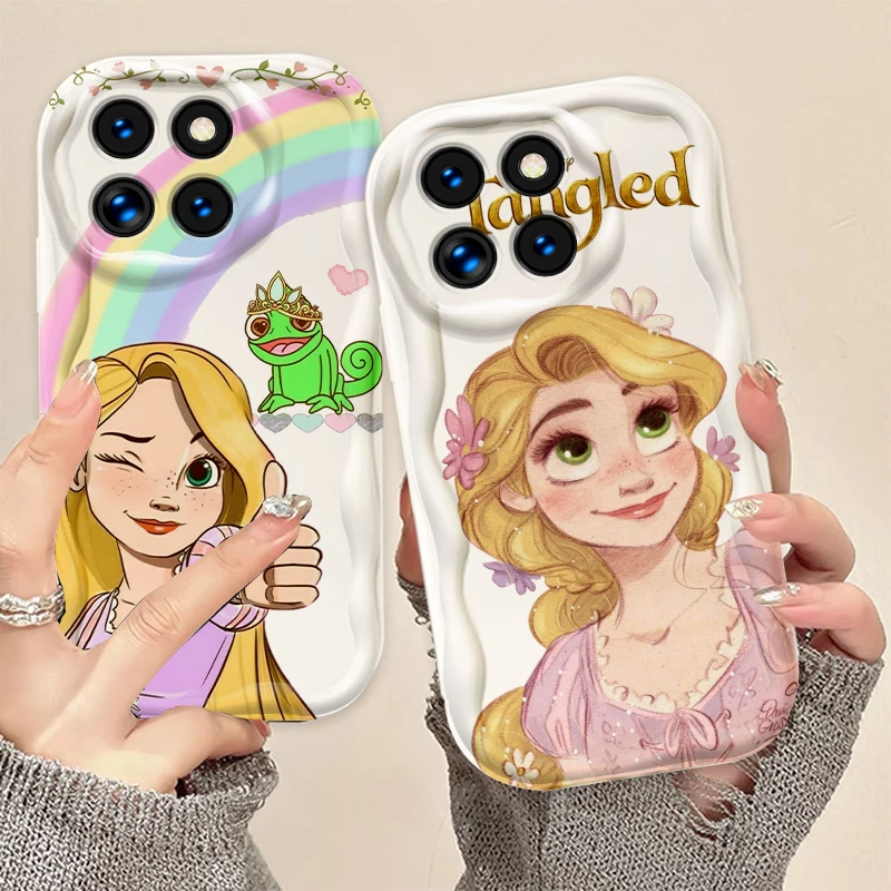 Disney Tangled Cute For Xiaomi Mi 14 12 12T 11 Lite Poco M6 X6 X5 X4 X3 M3 F4 Pro GT NFC 5G Wave Oil Cover Phone Case