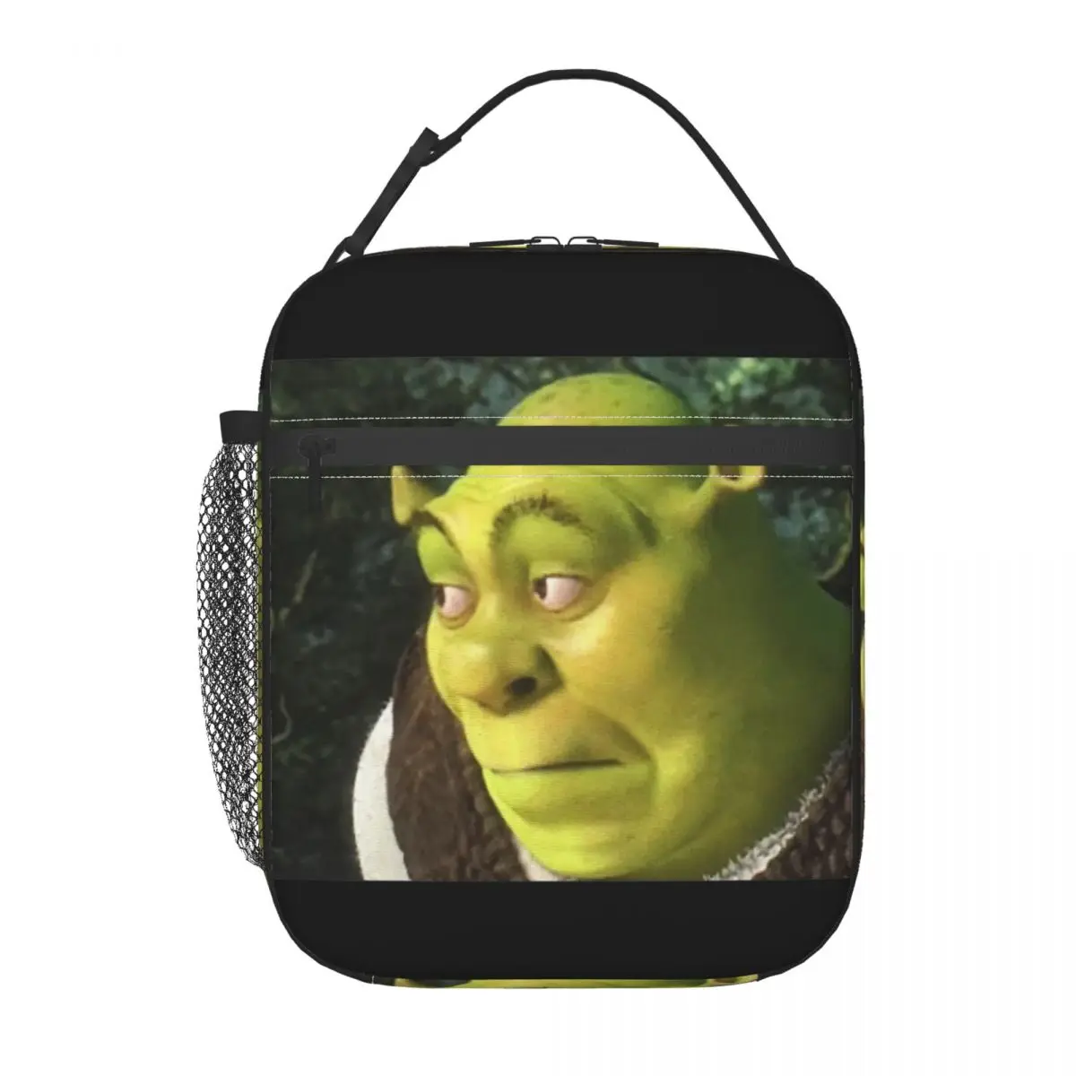 Funny Shreks Meme Thermal Insulated Lunch Bag for School Shreks Face Portable Bento Box Men Women Cooler Thermal Lunch Boxes